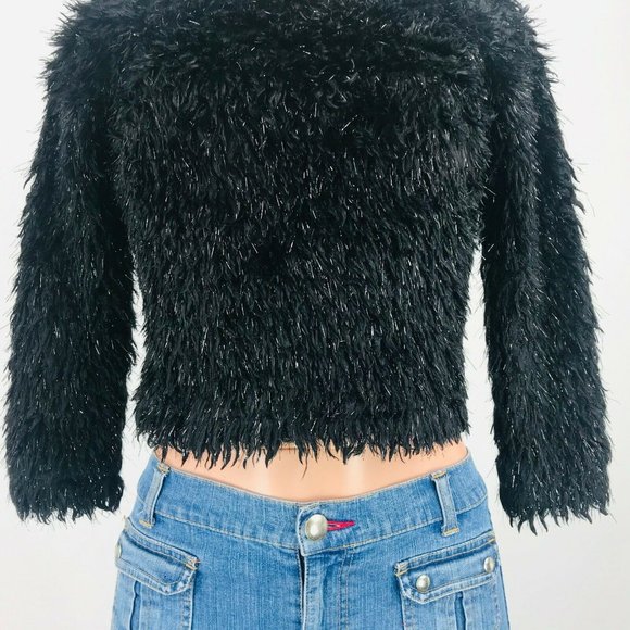 Knitwork Kids Sweater Large Black Cellophane Film - Picture 2 of 7